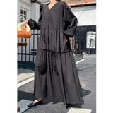 ブラック | ベルト付きVネックワンピース | Ulysses