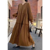 ブラウン | ベルト付きVネックワンピース | Ulysses