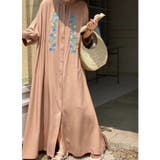 モカ | 刺繍長袖ワンピース | Ulysses