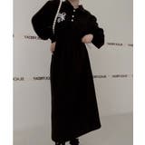 ブラック | プリントボタンダウンワンピース | Ulysses