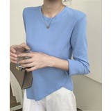 ブルー | イレギュラークルーネックTシャツ | Ulysses