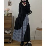 切り替えクルーネック長袖ワンピース | Ulysses | 詳細画像3 