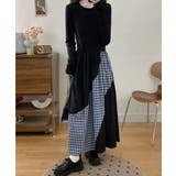 切り替えクルーネック長袖ワンピース | Ulysses | 詳細画像4 