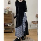 切り替えクルーネック長袖ワンピース | Ulysses | 詳細画像6 