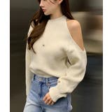 ベージュ | シンプルオフショルダーニットトップス | Ulysses