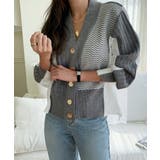 グレー | ニット切り替えトップス | Ulysses