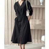 ブラック | Vネックジップスワンピース | Ulysses