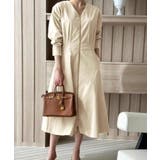 ベージュ | Vネックジップスワンピース | Ulysses