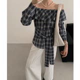 ボートネックチェック柄トップス | Ulysses | 詳細画像6