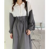 Poloネック配色ワンピース | Ulysses | 詳細画像1 