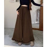 ブラウン | フリルコーデュロイパンツ | Ulysses