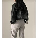 ボタンダウン長袖PUレザージャケット | Ulysses | 詳細画像3