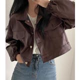 ボルドー | ボタンダウン長袖PUレザージャケット | Ulysses