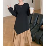 切り替えクルーネック長袖ワンピース | Ulysses | 詳細画像9