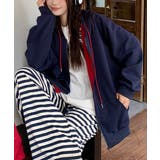 ネイビー | ポケットフード付きジップス切り替えジャケット | Ulysses