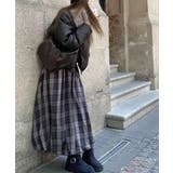 ブルー | チェック柄ポケットスカート | Ulysses