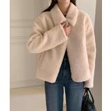 ベージュ | 襟付きボタンでファージャケット | Ulysses