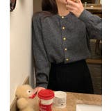 グレー | クルーネックボタンでカーディガン | Ulysses