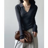 Vネック長袖ニットトップス | Ulysses | 詳細画像2 