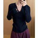 Vネック長袖ニットトップス | Ulysses | 詳細画像3 