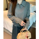 襟付きボタンでニットセーター | Ulysses | 詳細画像1 