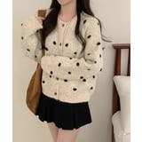 ベージュ | クルーネックボタンでニットジャケット | Ulysses