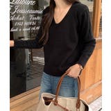 ブラック | Vネックニットセーター | Ulysses