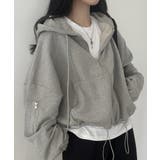 グレー | フード付きジップスドローストリングジャケット | Ulysses