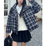 ブラック | 切り替えチェック柄ジップスジャケット | Ulysses