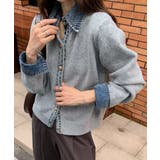 ボタンダウン切り替えボタンでニットトップス | Ulysses | 詳細画像1 