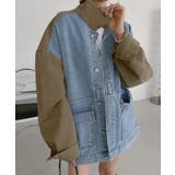 モカ | 襟付きデニム切り替えジャケット | Ulysses