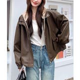 ダークブラウン | フード取り外せ合成皮革ジャケット | Ulysses