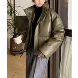 カーキ | 襟付きジップスPUレザージャケットジャケット | Ulysses