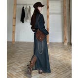 襟付きボタンでベルト付きデニムワンピース | Ulysses | 詳細画像8