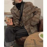 ポケットボタンでチェック柄スーツジャケット | Ulysses | 詳細画像6 