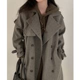 グレー | ダブルブレストリボンコート | Ulysses