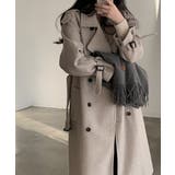 ベージュ | ダブルブレストリボンコート | Ulysses