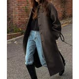 ブラウン | シングルブレストポケットリボンコート | Ulysses