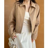 キャメル | 襟付きジップス長袖ジャケット | Ulysses