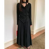ボタンでVネック長袖トップス+スカート | Ulysses | 詳細画像1 