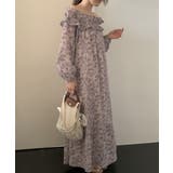 ボートネックフリル長袖ワンピース | Ulysses | 詳細画像6 