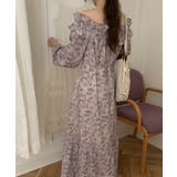 ボートネックフリル長袖ワンピース | Ulysses | 詳細画像8 