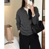 Vネックニット長袖トップス | Ulysses | 詳細画像3 