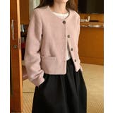 クルーネックボタンでメルトンジャケット | Ulysses | 詳細画像7 