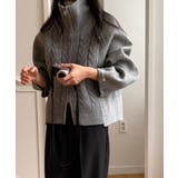 グレー | ハイネックダブルジップ切り替えジャケット | Ulysses