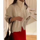 ベージュ | ハイネックダブルジップ切り替えジャケット | Ulysses