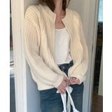 ベージュ | ダブルジップスタンドカラーニットトップス | Ulysses