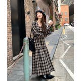 ベルト付きVネックチェック柄ワンピース | Ulysses | 詳細画像2