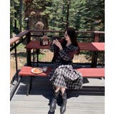 ベルト付きVネックチェック柄ワンピース | Ulysses | 詳細画像3