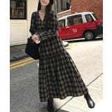 ベルト付きVネックチェック柄ワンピース | Ulysses | 詳細画像5